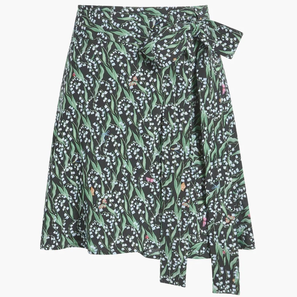 Mini Black Pareo in Black Lily of the Valley